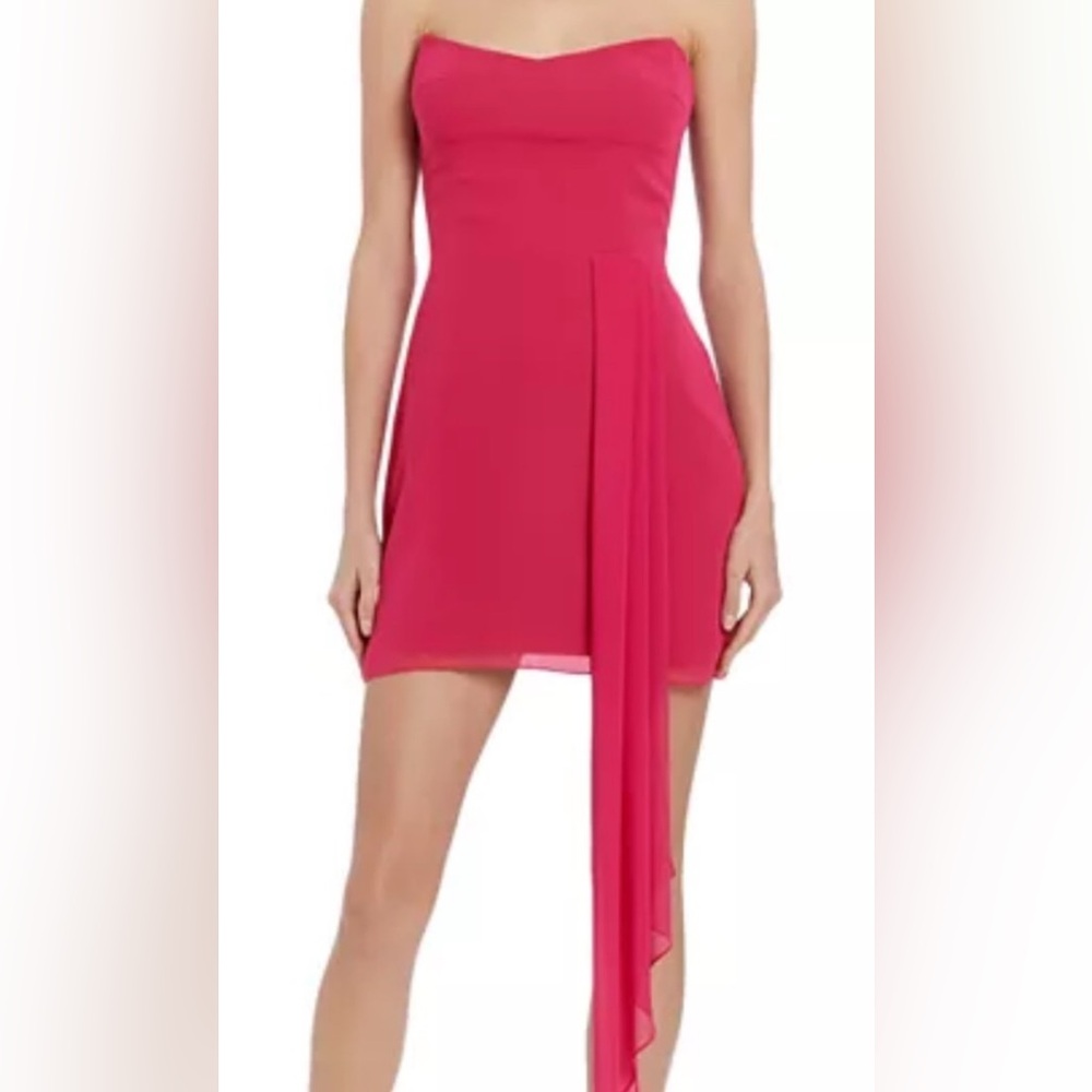 Amanda Uprichard Strapless Pink Mini Dress